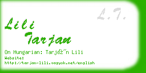 lili tarjan business card